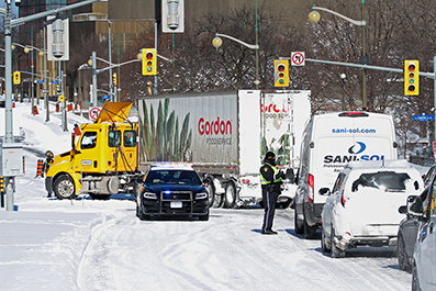 Police Break Up Ottawa Truck Protest : February 2022 : Personal Photo Projects : Photos : Richard Moore : Photographer